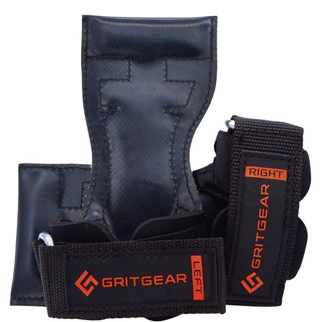 GRITGEAR Power Grip, Muscle Training, Grip Assistance, Pull Ups, Anti-Slip, Lat Pull Down, Deadlift, Non-Slip Rubber