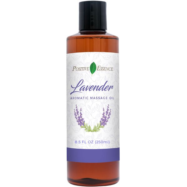 Lavender Massage Oil for Massage Therapy, Relaxing Massage Oil, Jojoba, Sweet Almond Oil for Skin, Vitamin E, and Pure Lavender Essential Oil, Couples Body Oil