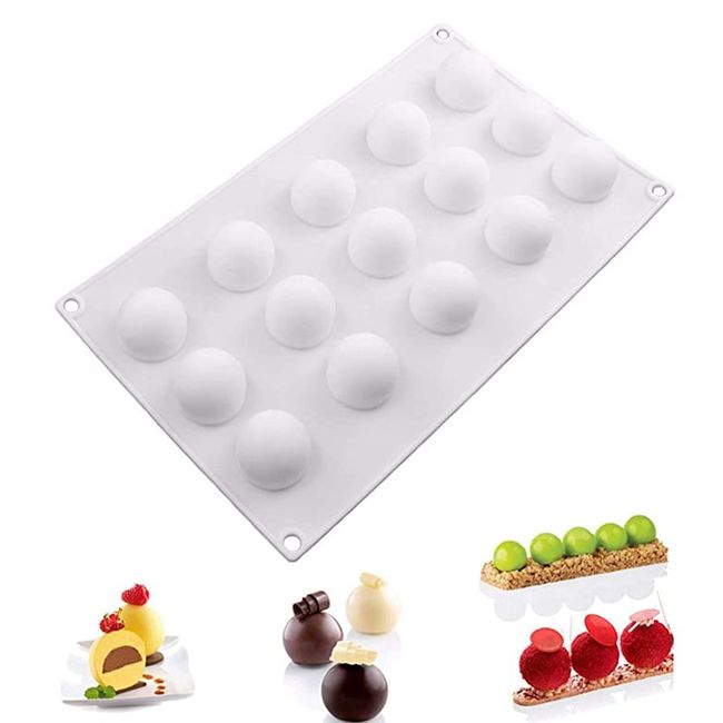 3D Half Sphere Candy Truffle Silicone Mold for Chocolate 
