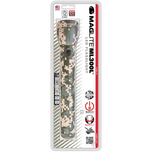 Maglite ML300L LED 3-Cell D Flashlight, Universal Camo Pattern