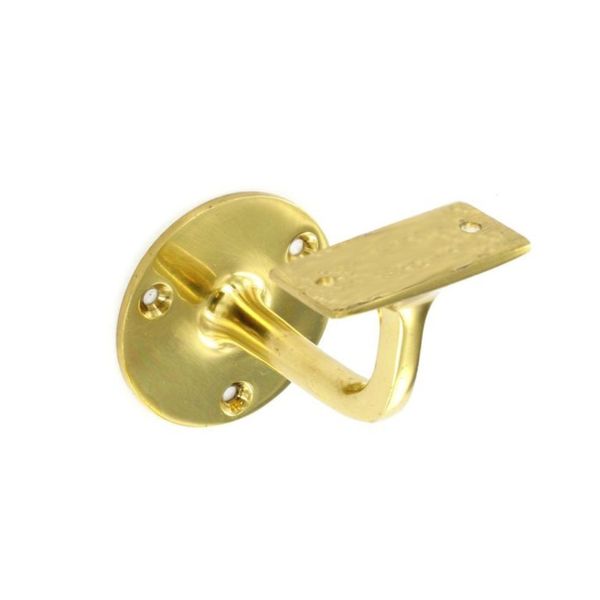 Pair of Brass Handrail Bracket Banister Support – 63mm – 2 Pack