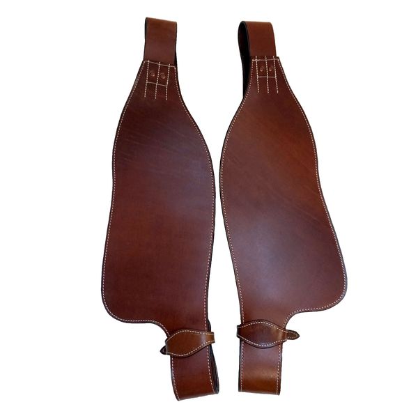 Showman Smooth Leather Replacement Fenders Pair (Medium Oil)