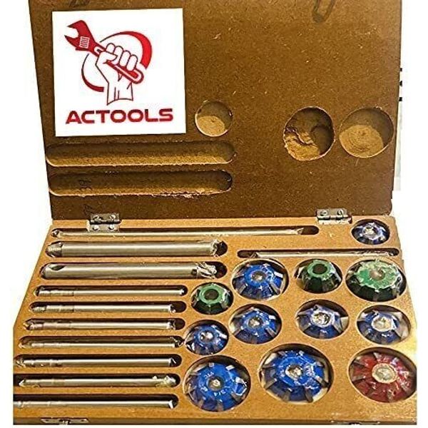 Large Carbide Mounted Valve Seat Cutter Set 30 45 70 (20 Degrees)  ACTOOLS