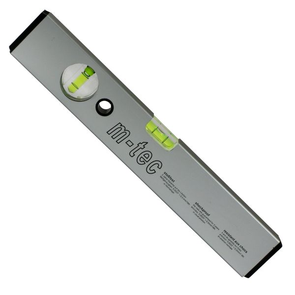 'M-Tec' Aluminium Spirit Level 400 mm Anodised Silver