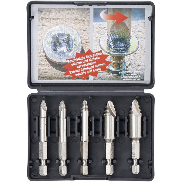BGS Diy 50410 | Screw Extractor Set | #0-#3 | 5 pcs.