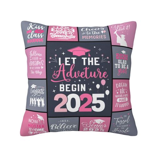ZUMBULKJ Graduation Gifts for Her, College Graduation Gifts for Women 2025 Female Gift Ideas, Masters Degree/PHD Gift for Best Friends to Finish School Throw Pillow Covers 18x18 Inch