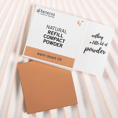 Benecos Organic Cosmetics - Refill Eyeshadow - Rusty Copper Refill Compact Powder - Talkfree - Vegan - Warm Desert 04