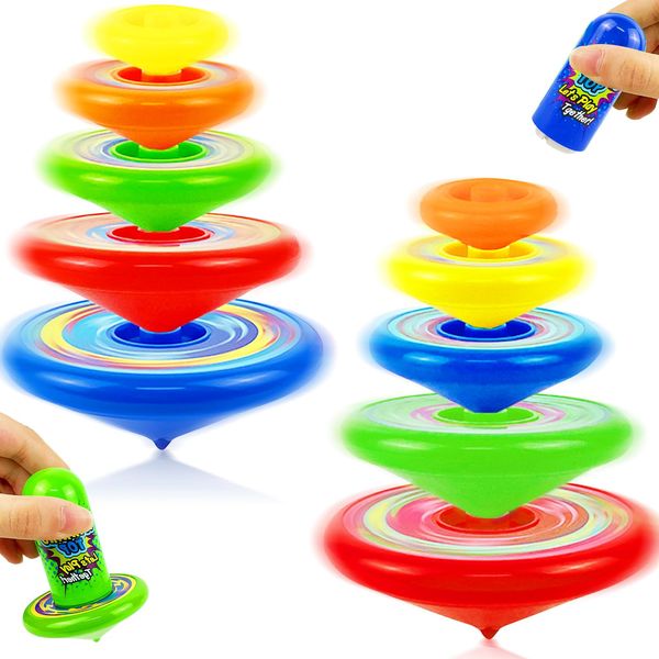 Spinning Tops,10Pcs Stackable Spinning Top for Kids Gyroscope Toy Goodie Bag Fillers Gifts for Birthday Party Favors