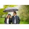 Fulton Dalston 2 Umbrella Charcoal Check Print, One size