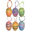 Rocking Party 6 x Large Bobble Craft Easter Eggs - Hanging Decorations For Bonnets & Hats