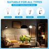 PATIKIL 15.7 Inch E26/E27 Light Socket Extender, 2 Pcs Flexible Bulb Socket Extension Adjustable Bulb Extender Adapter for Medium Screw Base Home Lamps, White