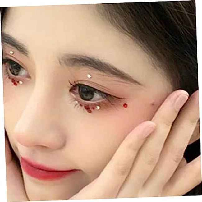 6 Sheets Face Gems Stick on Eye Self-Adhesive, Face Diamonds Stick