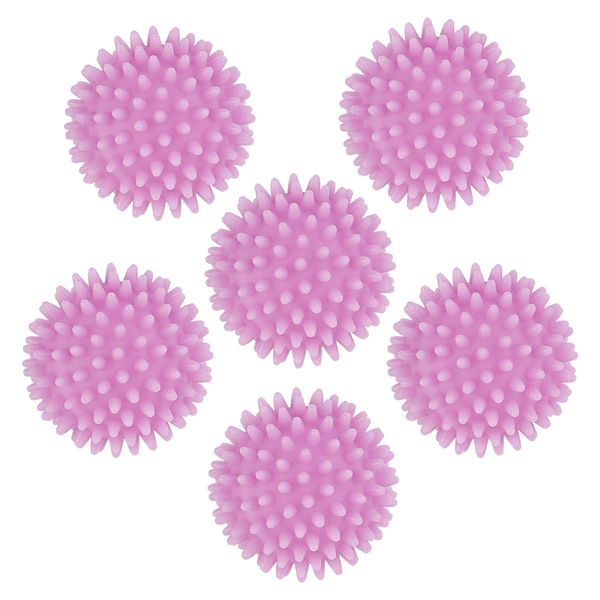 6 Pcs Dryer Balls, 2.5 in Reusable Laundry Soften and Fluff Laundry Washing Balls (Light Purple)