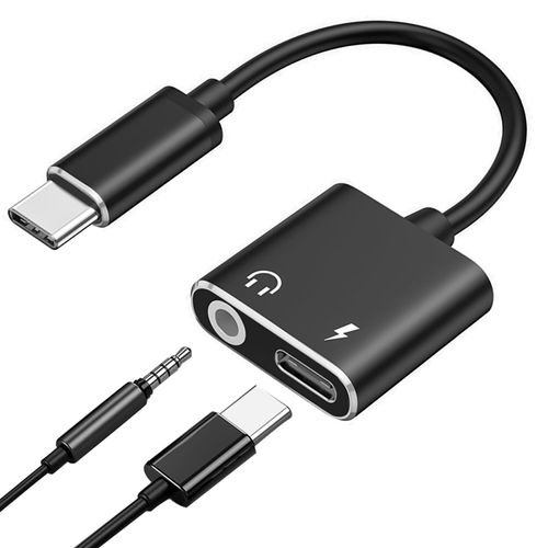 Type C Earphone Conversion Adapter [2024 HiFi Sound Quality] Conversion Adapter, 0.14 inch (3.5 mm), 2 in 1, Fast Charging, Earphone Jack Conversion, Supports Volume Control, Calls, Music, Compatible