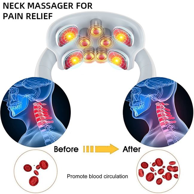 Electric Pulse Neck Cervical Massager Device for Pain Relief