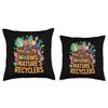 Vermicompost Bin for Organic Soil Enrichment Throw Pillow
