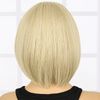 BECUS 10Inch Short Bob Wig with Bangs Heat Resistant Synthetic Straight Bob Wigs for Women Colorful Cosplay Daily Party Use (Blonde)