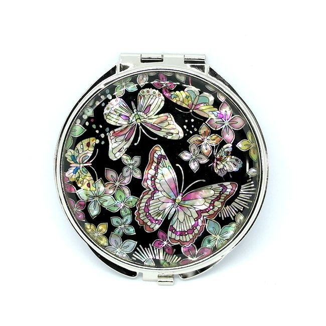 Korean traditional mother-of-pearl hand mirror -Butterfly