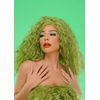 Womens The Grinch Style Long Curly Green Wig