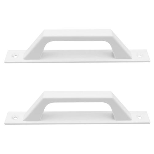 ZONADAH Pack of 2 Aluminum Alloy Sliding Door Handle, for Balcony Glass Door Handle Bathroom Closet Wood Door Handle Warehouse Door Garden Door Handle Modern Metal Handle (White)