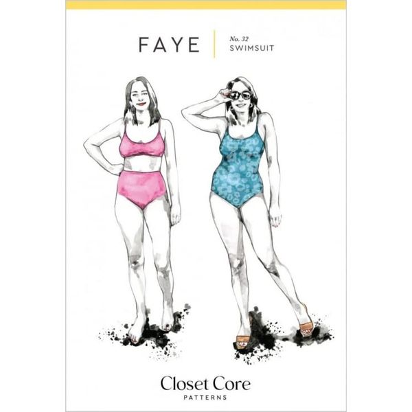 Closet Core Patterns Sewing Pattern Faye Swimsuit Swimwear 0-20