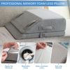 Adjustable Leg Elevation Pillow with Cooling Gel Memory Foam for Pain Relief