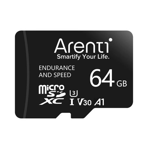 ARENTI 64GB Micro SDXC Memory Card for Arenti Security Cameras AInanny/B2/D3/O3/P2Q, C10, U3, V30