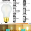 Frosted A15 LED Bulb Equal E26 Bulb 75 Watt Dimmable E26 Edison Bulb Warm Whi...