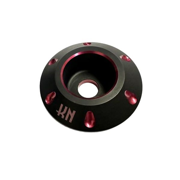 KN Planning Dual Color Wheel Center Cap (Matte Black/Red)