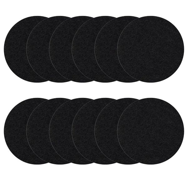 7.2 Inch Kitchen Compost Bin Filters Charcoal Replacements, ENLOY 12 Pack Charcoal Filters for Countertop Home Bucket, Longer Lasting Round Extra Thick Activated Charcoal