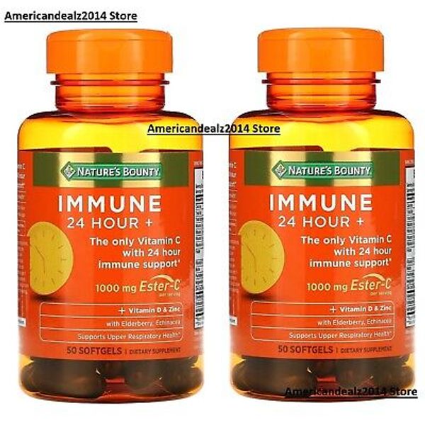 Nature’s Bounty Immune 24 Hour + Immune Support + 1000mg Vitamin C 100 Softgels