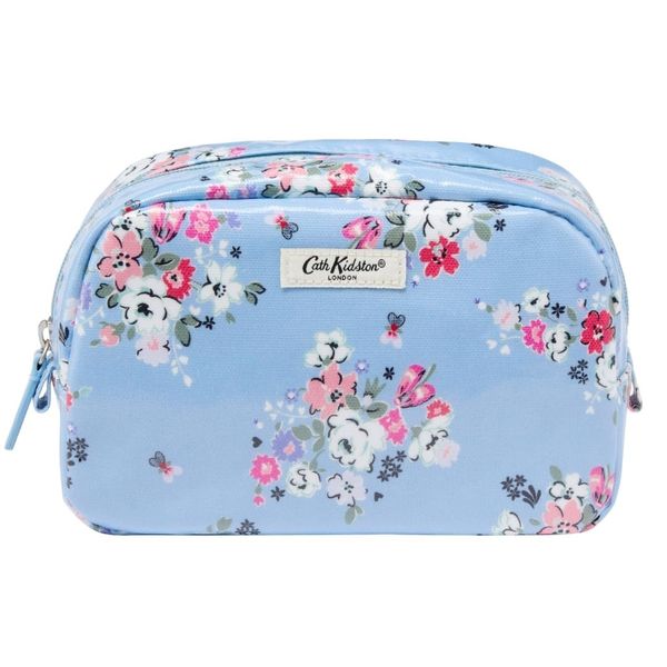 Cath Kidston Make Up Bag with Mirror | Travel Makeup Case | Cosmetic Organiser | Vanity Makeup Kit Case | Train Make Up Case | Clifton Rose Print