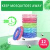 Mosquito Repellent Bracelet 12 Pack, PandyCare Insect, Midge & Mosquito Bands Wristbands for Adults, Kids & Baby - 2 Coils in 1, Waterproof, 100% Natural Plant Essential Oil, Deet Free with 300 Hours