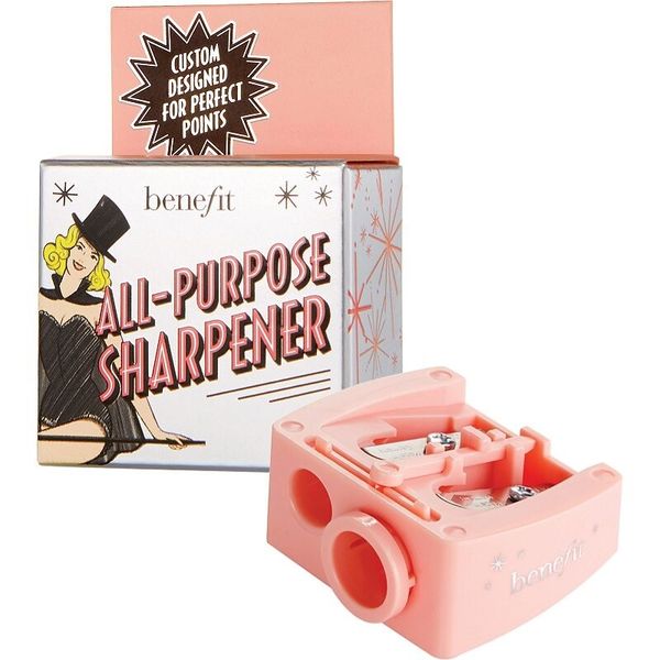 New Benefit Cosmetics All-Purpose Pencil Sharpener Lip + Eye Dual Sharpener Pink