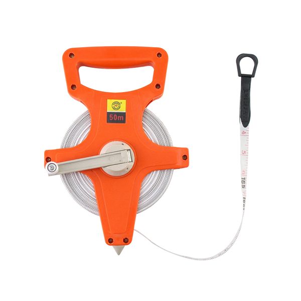 QWORK Bandmaß Fiberglas, Rollmassband, 50M /165 FT, Doppelseitig