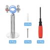 Sourcing Map 4Pcs Stainless Steel Pipe Support Bracket, Adjustable Height 100-150mm, OD Pipe 25-28mm, Wall & Ceiling Mount