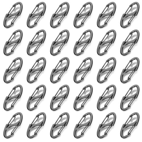 30 Pcs Zipper Clips Anti Theft,Zipper Locks for Backpacks, Purses, Handbags, Tents & Travel Bags,Dual Opening Design Durable Zipper Clip for Secure Zipper Protection (Light Black)