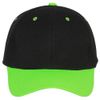 Curve Bill Adjustable Baseball Cap, Black/Lime