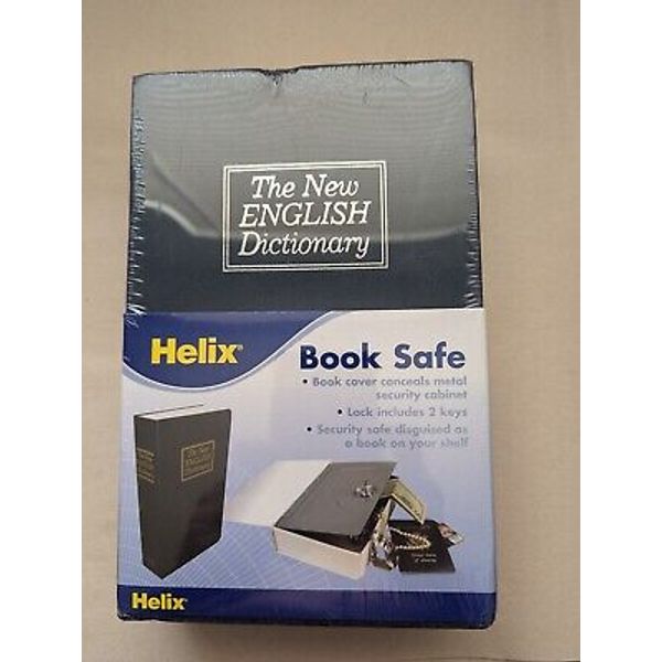 HELIX Book Safe, NEW!! Lock includes 2 keys Security safe disguised as book