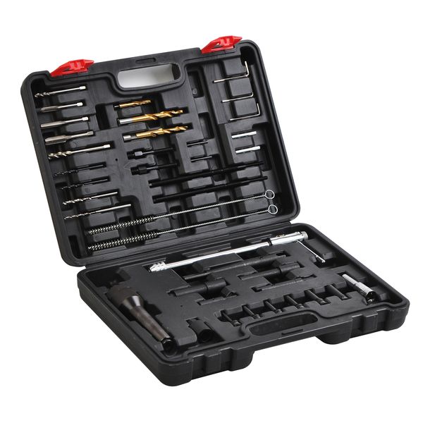 Glow Plug Removal Threads Tool, 40pcs Thread Repair Set M8x1 M10x1 Kit Cleaning