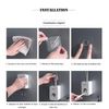 MHTECH Automatic Toothpaste Dispenser Wall Mount Waterproof Dustproof Grey (7 x 6 x 11 cm)