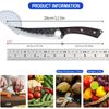 7inch Black Handmade Forged Sharp Kitchen Chef Knives Boning Knife Meat Cleaver