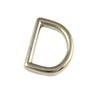 5 D-Rings / Half Rings 16 x 4 mm Pure Brass Nickel-Plated D-Ring Half Ring