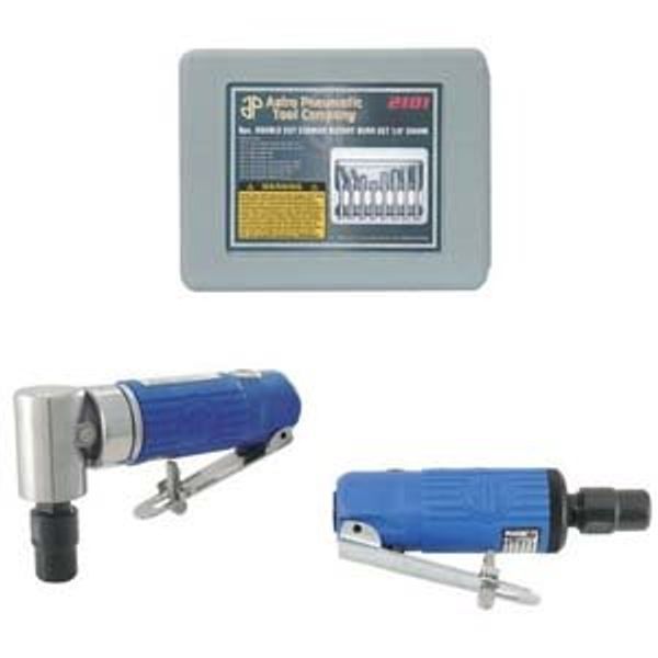 Astro Pneumatic Tool Co. 1221 Die Grinder Combo Kit with Burrs