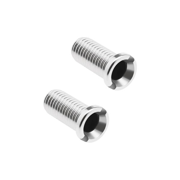 eMagTech 2pcs Kitchen Sink Strainer Screw Thicken 304 Stainless Steel Strainer Waste Threaded Screw Connector M12×25mm Sink Bolt Screw for Wash Basin Strainer Plug