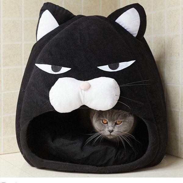 Cozy Haven Cat Bed: Plush Nest For Your Feline Friend - Black / M