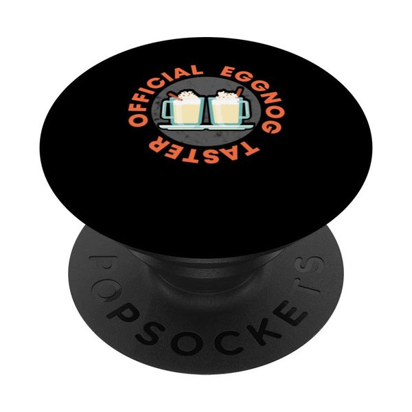 Official Eggnog tester Christmas Drinking Party PopSockets Swappable PopGrip