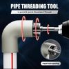 Integrated Internal & External Pipe Threading Tool For 1/2'' + 3/4'' Water Pipe