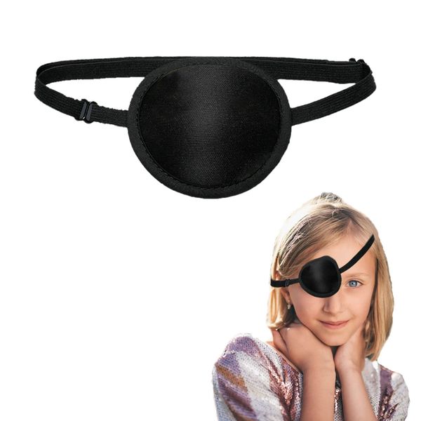 Eye Patch, Comfortable Medical Eye Patch Pirate Eye Patch for Adults Medical Eye Patch with Adjustable Buckle Amblyopia Lazy Eye Patches for Left or Right Eyes