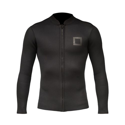 Surf Squared Mens Wetsuit Top Jacket 2mm or 3mm - Neoprene Long Sleeve for Warmth & Comfort- Surfing, Snorkeling, All Watersports - w/Extended Back Flap - Small - 3 MM